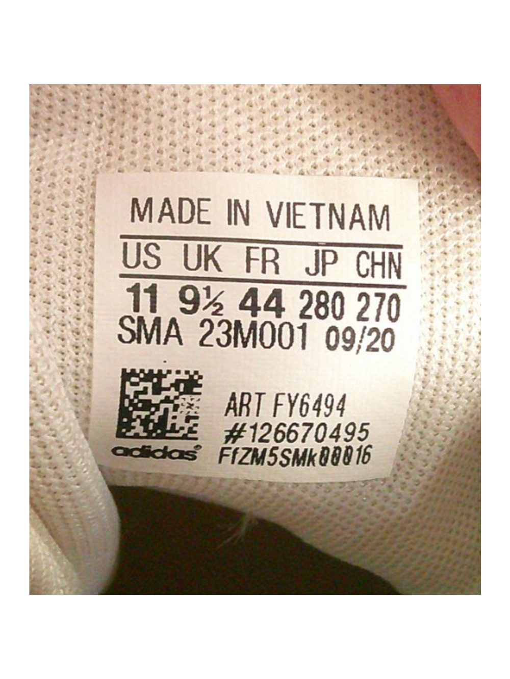 Adidas Off-White Beige Sneakers Women's 11 - Neon Accents - Picture 9 of 9